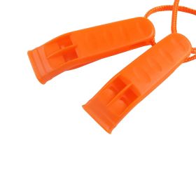 2pcs Survival Safety Whistle; Emergency Whistles With Reflective Lanyard; Self Defense Shrill Loud Blast Hiking Whistle For Kayak Lifeguard Vest Jacke