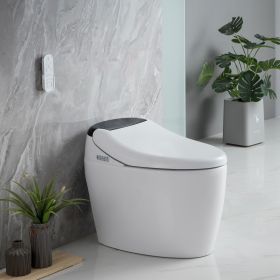 Bidet Toilet with Remote Control, Smart Bidet Toilet Seat with AUTO Open&Close and Remote Control, Smart Toilet with Kid Wash,Lady Care Wash,Nozzle Se