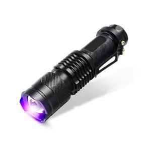 Purple Zoom Strong Light Flashlight