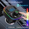 FM Transmitter Handsfree Lossless MP3 Player Dual TF Card U Disk Charger Bluetooth-compaitable 5.0 Radio Modulator Car Kit