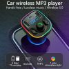 FM Transmitter Handsfree Lossless MP3 Player Dual TF Card U Disk Charger Bluetooth-compaitable 5.0 Radio Modulator Car Kit