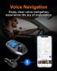 Bluetooth FM Transmitter in-Car Wireless Radio Adapter Kit W 1.8" Color Display Hands-Free Call AUX in/Out SD/TF Card USB Charger PD 20W for All Smart