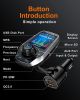 Bluetooth FM Transmitter in-Car Wireless Radio Adapter Kit W 1.8" Color Display Hands-Free Call AUX in/Out SD/TF Card USB Charger PD 20W for All Smart