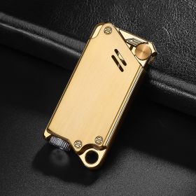 Electroplated Laser Sculpted Windproof Lighter (Option: Gold drawing)