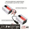 DC AC Car Power Inverter 12V 220V 300W Converter Adapter DC 12V to AC 220V with Battery Clip For Home Solar Appliances Outdoors