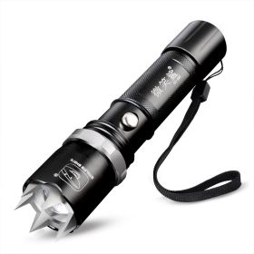 Aluminum Alloy Rechargeable Focusing LED Flashlight (Option: Single Flashlight Black)